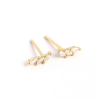 China Korean Trending FASHIONABLE Style Gold Plated Stud S925 Sterling Silver Women Earring Stud Earring for sale