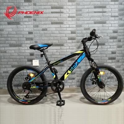 China STEEL PHOENIX SHARES 20 Inch 21 Speed ​​STEEL Frame Cable Disc Brake Mountain Bicycle Adult Kids Bike for sale