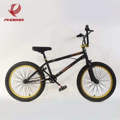 China Street Cheap Price Caliber Bmx Bicycle Double Bikes Brake 20 Inch Show Bike Freestyle Steel Stunt Bike for sale