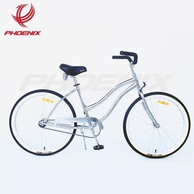 China PHOENIX Steel 26 Inch City Cruiser Bike Saddle High Carbon Steel Retro Vintage Frames Bicycle for sale