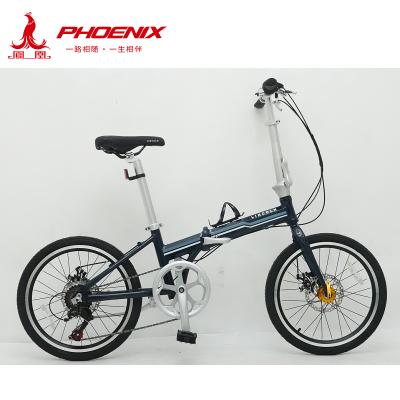 China Phoenix 7 Speed ​​Popular Frame Folding Bike Super High Quality Aluminum Bicycle for sale