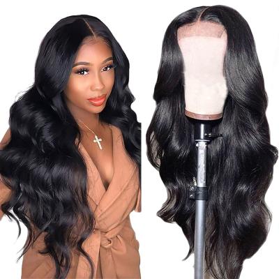 China Silky Straight Wave 40 Inch Deep Wave 13x6 13*4 HD Burgundy Remy Frontal Blonde Human Hair Real Unprocessed Deep Bone Straight Lace Wigs for sale