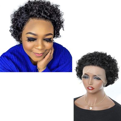 China Wholesale Raw Deep Lace Front Short Curly Bob Wig Silky Straight Wave Black Brazilian HD Headband 360 Vendor Women Hair Blonde 613 for sale