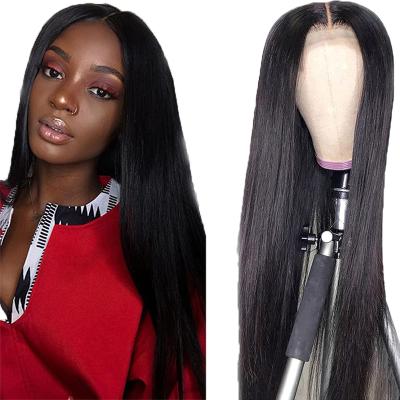 China Free Seller Sample Human Hair Blonde 613 Curly Straight Silky Straight 50 Inch 12a Wave 50 Raw Glueless 99j 7x7 HD Lace Closure Wig for sale