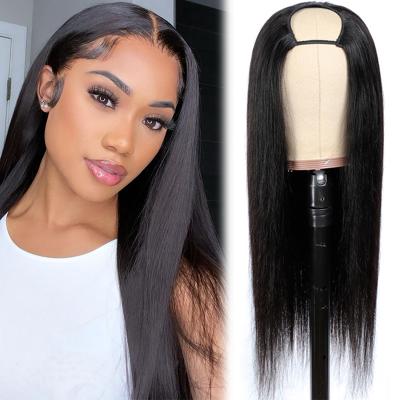 China Silky Straight Wave Raw Virgin Hair Pre Curly Plunge Curly Color Women HD Vendors Straight U Part Swiss Transparent Brazilian Deep Wave Wig for sale