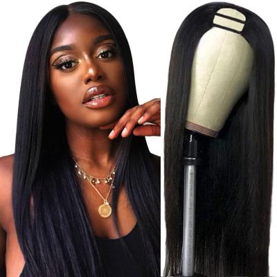 China Indian Blonde 613 40inch 100% HD Virgin Wholesale Natural Heat Resistant Transparent Color Women Silky Straight Wave Lace Up U Part Hair Wig for sale