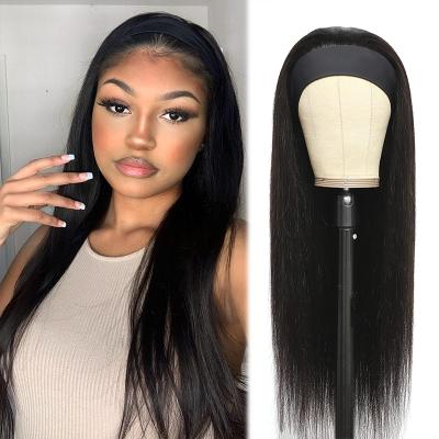 China Brazilian Curly Kinky Bob Synthetic Headband Women's Wigs Afro Straight Wholesale Peruvian Natural Indian Raw Silky Straight Wave 613 for sale