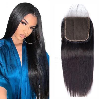 China Silky Straight 4x4 Water Wave Curly 613 Blonde Pre Plucked Curly Straight Virgin Hair 2x6 6x6 HD Bodywave Wholesale Lace Closure for sale