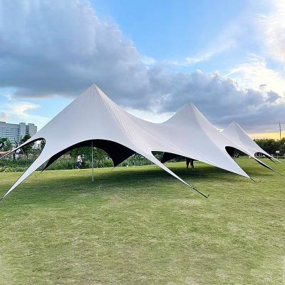 China Sun Proof Tents Camping Outdoor 20M Large Luxury Outdoor Camping Canopy Tarp Tent For 40 Persons Wedding Party Event Tents for sale