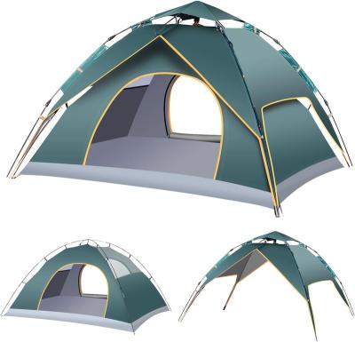 China Straight Bracing Type Pop Up Double Layers Waterproof Dome Automatic Setup Family Tent For Hiking Backpacking for sale