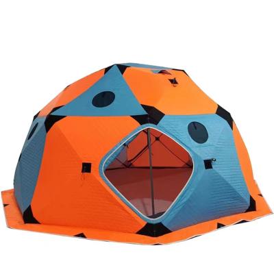 China Straight Bracing Type 4M Ice Fishing Shelter Outdoor Camping Tent With Insulated Layer for sale