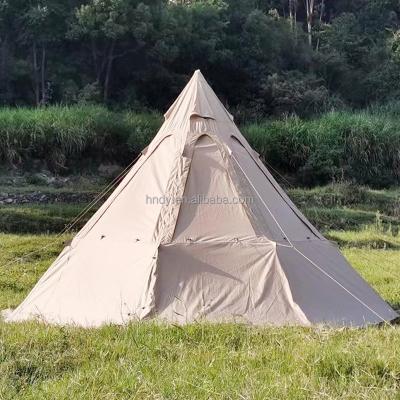 China 100% Waterproof Teepee Pryamid 6 person Camping Tents Waterproof Windproof Family Tent For Hiking Backpacking for sale