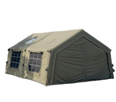 China Strong Hot Selling Inflatable 2 Bedrooms Air Cotton Fabric Waterproof Outdoor Camping Tent for sale