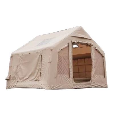 China Strong 2-4 Persons Outdoor Camping Cotton Cabin Inflatable Tent Easy Set Up Without Tent Pole For Fishing for sale