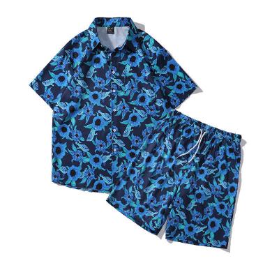 China 2021 Men's Floral Shirts QUICK DRY Relaxing Beach Travel And Breathable Clothing High Quality Shirt Set for sale