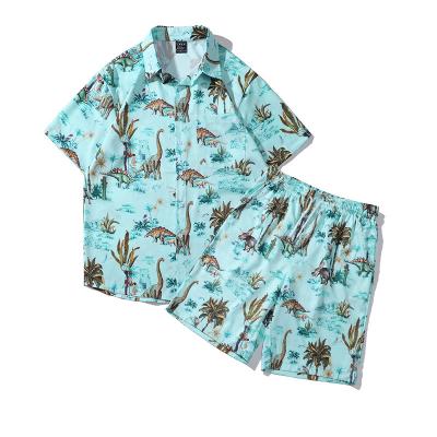 China New QUICK DRY Men's Flower Shirt Suit Beach To Hawaii Travel Loose And Comfortable for sale