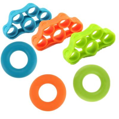 China Factory Direct Hot Selling Relaxation Therapy Fitness Finger Trainer 6PCS Silicone Hand Grip Enhancer Test Program Sets for sale