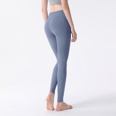 China Breathable High Quality Nylon Spandex Fitness Leggings With High Waist Tummy Control Yoga Pants for sale