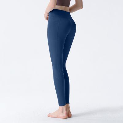 China Breathable High Waist Yoga Pants With Pockets Tummy Control Leggings Workout Seamless Stretch Yoga Leggings for sale