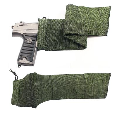 China Hunting Products Parts 14Inch Silicone Treated Gun Sock Knit Mount Camouflage Gun Protective Cover Filter Knocks Guns for sale