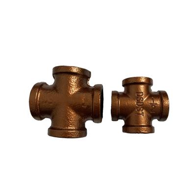 China Decoration Factory Price Piping Materials Malleable Cast Iron Cross Malleable Pipe Fitting 3/4