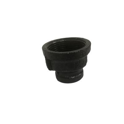 China Decoration Reducing Coupling Black Malleable Iron Female Connector Pipe Fitting For DIY Furniture Vintage Industrial Style for sale