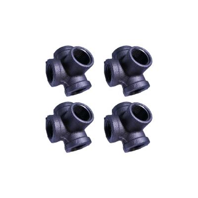 China Free Robe Hook 4 Way Pipe Fitting Malleable Iron Gray Female for sale