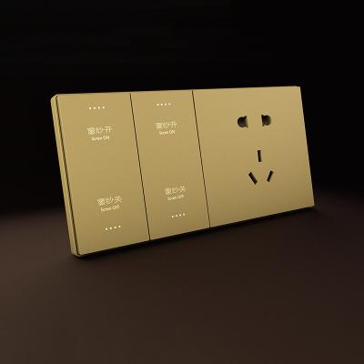 China Champagner Gold Programmierbarer Smart Light Switch AC110V WLAN Lichtschalter zu verkaufen