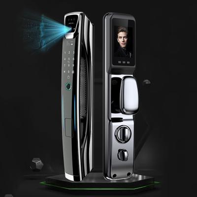 China Automatic Face Recognition Door Lock Tuya Video Calling Fingerprint Wifi Digital Door Lock for sale