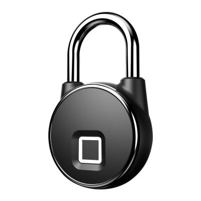 China IP56 Waterproof S502 Smart Fingerprint Padlock Black Color for Apartment Security for sale