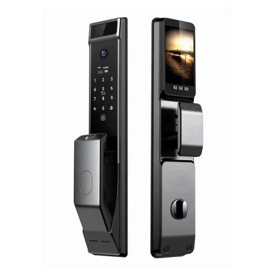 China Office Door Smart Lock S914MAX Fingerprint Tuya APP Password RFID Card with HD Camera for sale