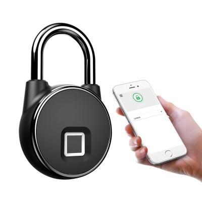 China Fingerprint Padlock Waterproof Wifi APP Control Padlock Small Figerprint Lock for sale