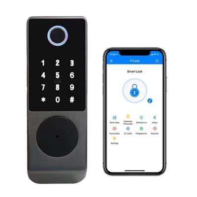 China IP65 TTlock Bluetooth Controlled Door Lock Biometric Finger Print for sale