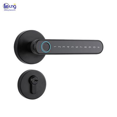 China Black Gold Smart Lock Unlock Ble App Controlled Front Door Lock for sale