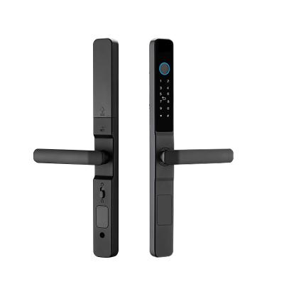 Chine Fermeture intelligente IP65 imperméable à l'eau pour le bureau Tuya WIFI TTlock APP Black Silver Handle Fermeture intelligente pour porte coulissante à vendre