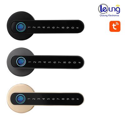 China BLE Smart Fingerprint Locks Tuya App TTlock Fingerprint Door Lock For Bedroom for sale