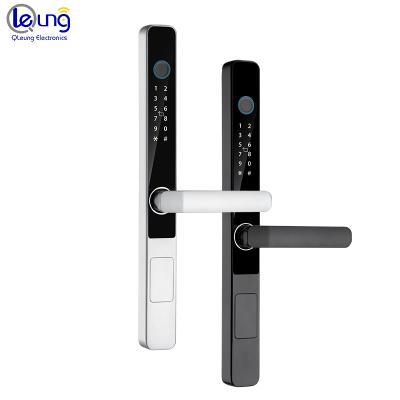 China IP65 Smart Door Lock Tempered Glass Password Smart Lock Fingerprint for sale