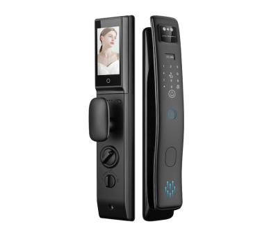 China Qleung S958max con Cerradura 3D Face ID Tuya Wifi inteligente Video llamadas Identificación de huellas dactilares Tarjeta clave código de cerradura de puerta inteligente en venta