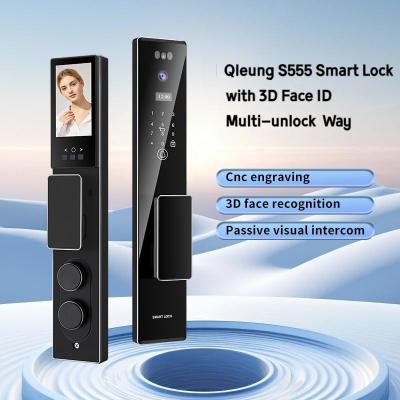 China S555 Smart Home Door Lock with Card Key Code Tuya Wifi Fingerprint for Home Apartment for sale