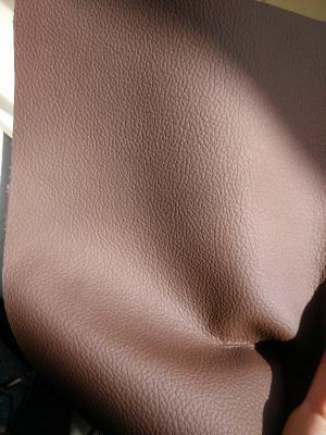 China 54 Inch Brown Ecological Leather , Leather Upholstery Fabric For Cars for sale