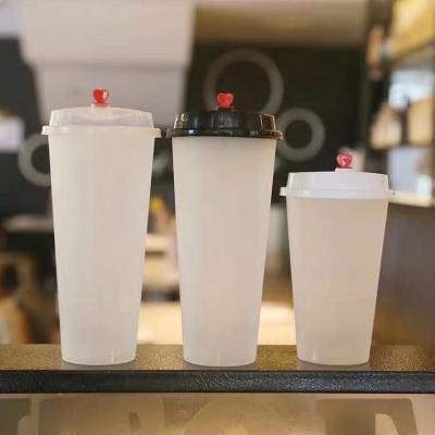 Chine 17OZ Coupe en PP en plastique rond clair avec couvercle en PP ou couvercle en PET Pour le thé Boba à vendre