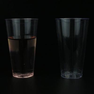 China Clear Custom Printed PS Plastic Cups with PS Material For Hot and Cold Beverage for sale