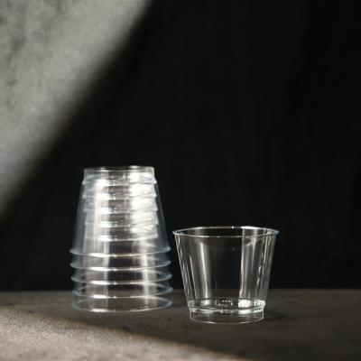 China Muosse Durable Clear PS Plastic Ice Cream Cup Transparent Plastic Cake Cup for sale