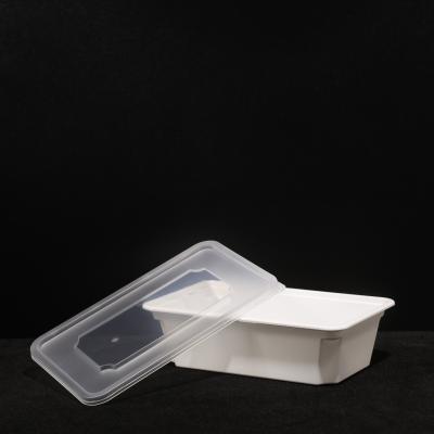 China 650ml Plastic PP Lunch Box Disposable Lunch Packing Box Leak Proof For Hot Dog Sandwich for sale