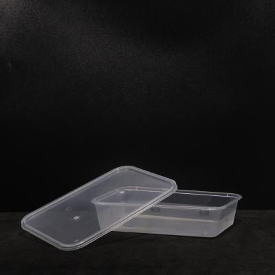 China 500ml Plastic PP Lunch Box with Snap On Lid For Takeaway Food for sale