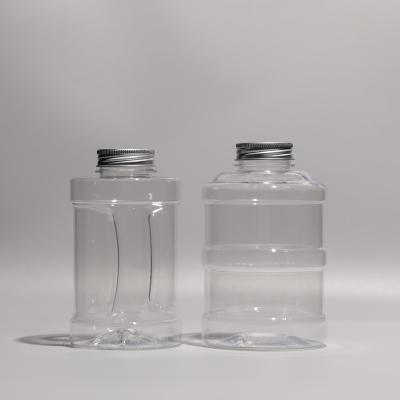 China Disposable Clear Plastic PET Bottle 500ml With Aluminum Caps For Cold Juice Storage for sale