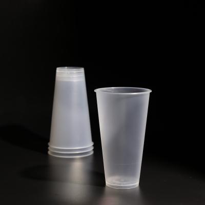 China Reusable Disposable Plastic PP Cup With Flat/Dome Lid For Beverages And Juice for sale