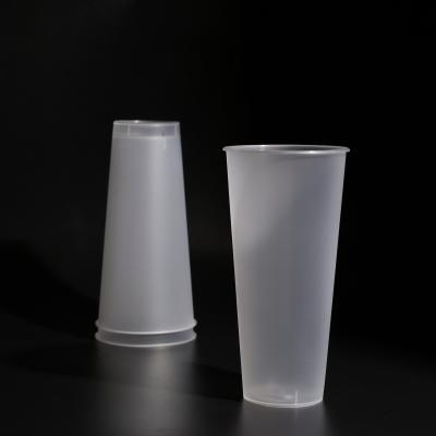 China Clear Round PP Plastic Disposable Cup For Takeaway Juice Coffee Boba Tea for sale