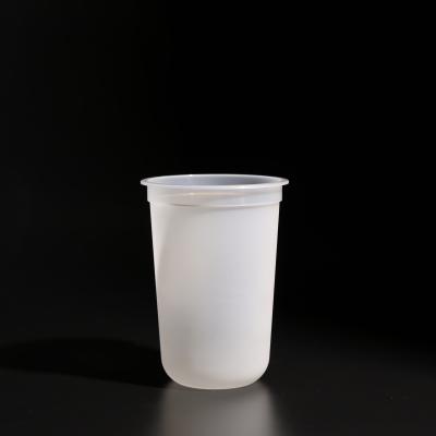 China 500ml/700ml Plastic PP Cup Wegwerpbeker Met Flat/Dome Deksel Voor Drank Te koop