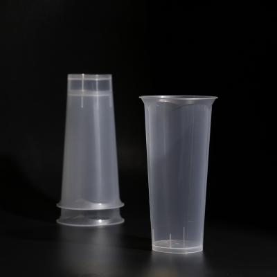 China Round Shape Food Grade Plastic PP Cups With Lid For Beverage Or Boba Tea for sale